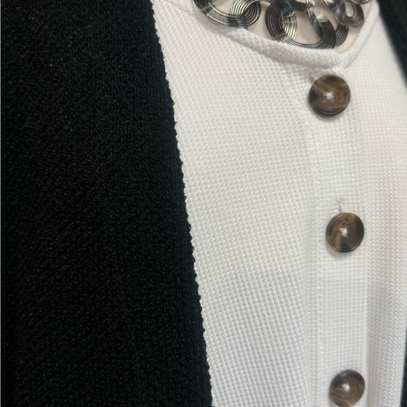 Tribal long navy sweater with pockets. Cotton/ linen. - Picture 2 of 2